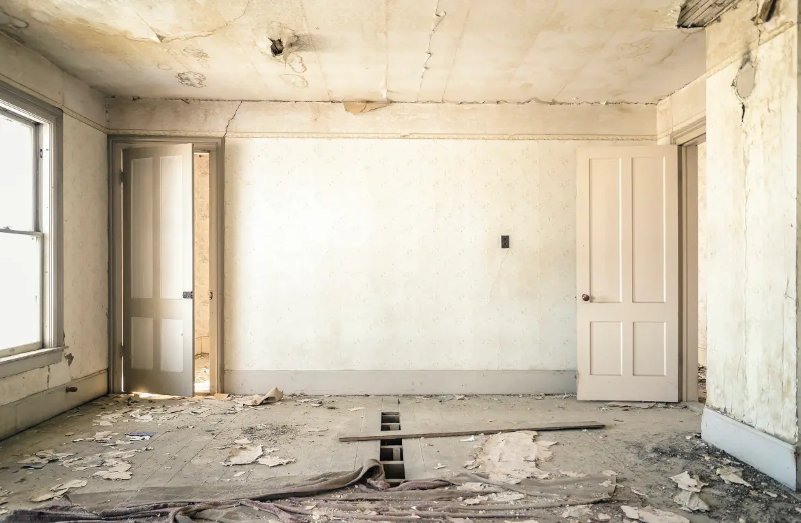 Waste disposal crew managing a cleanout project in Minot